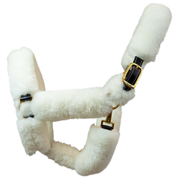 Walsh Shipping Halter White or Black Sheepskin