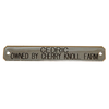 Walsh Name Plates Solid Brass or Chrome